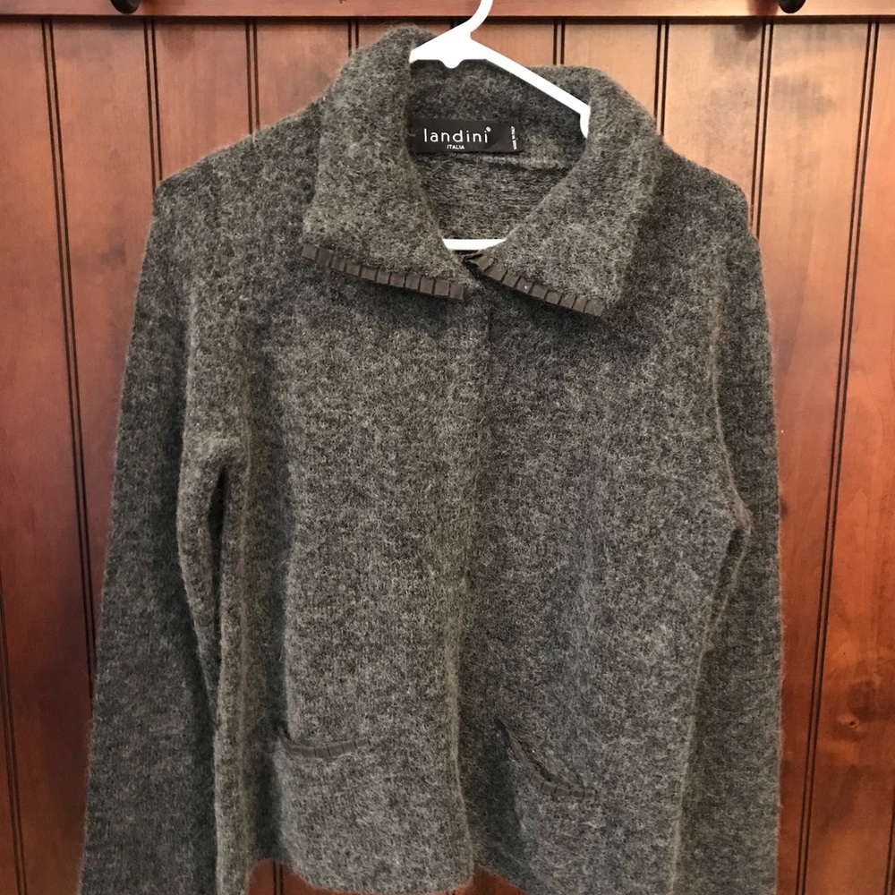 Grey wool sweater from Italy